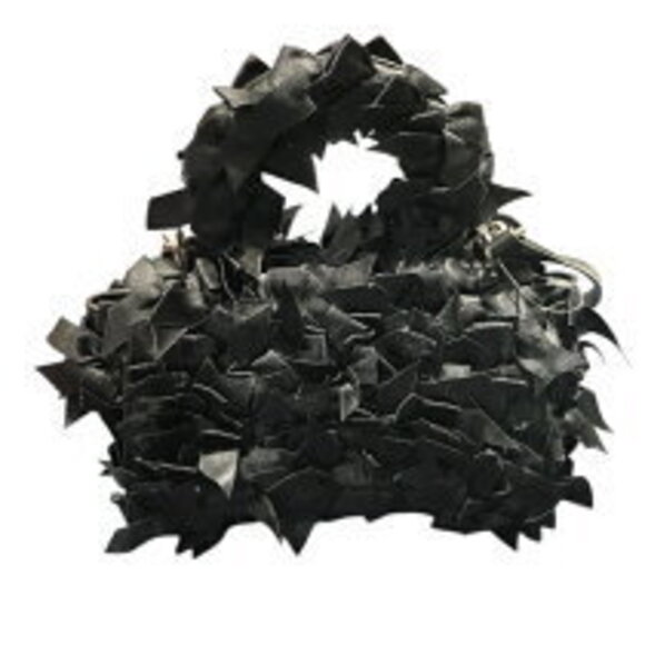 Balenciaga Handbags - Balenciaga Hourglass XS Black Satin Leather Shoulder Bag